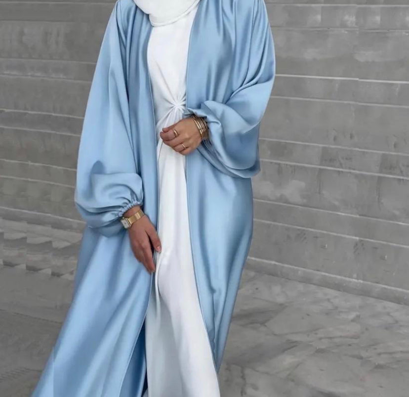 Wafa collection Satin Open Abaya