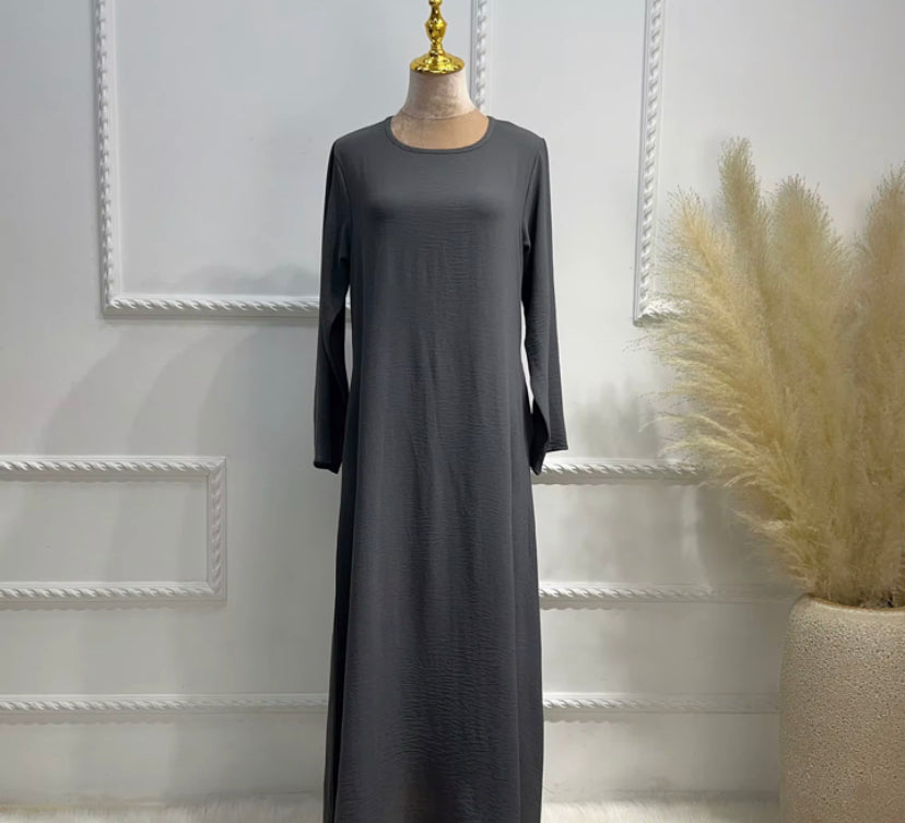 Grey Closed abaya