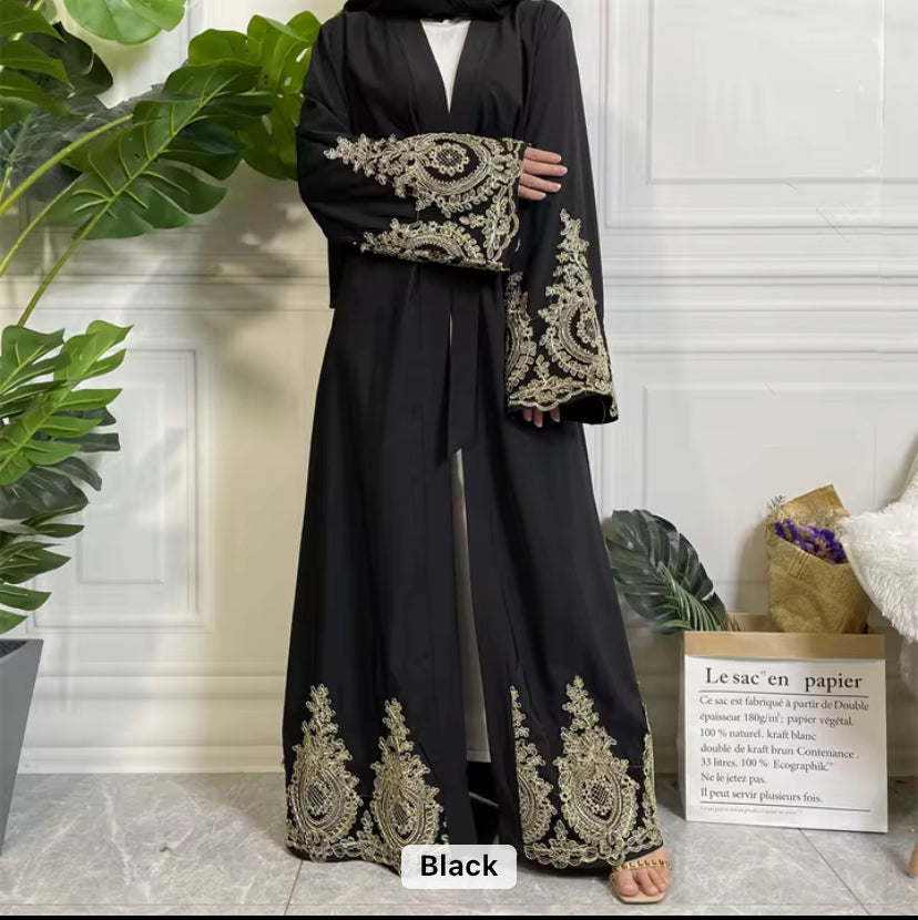 Black Open abaya