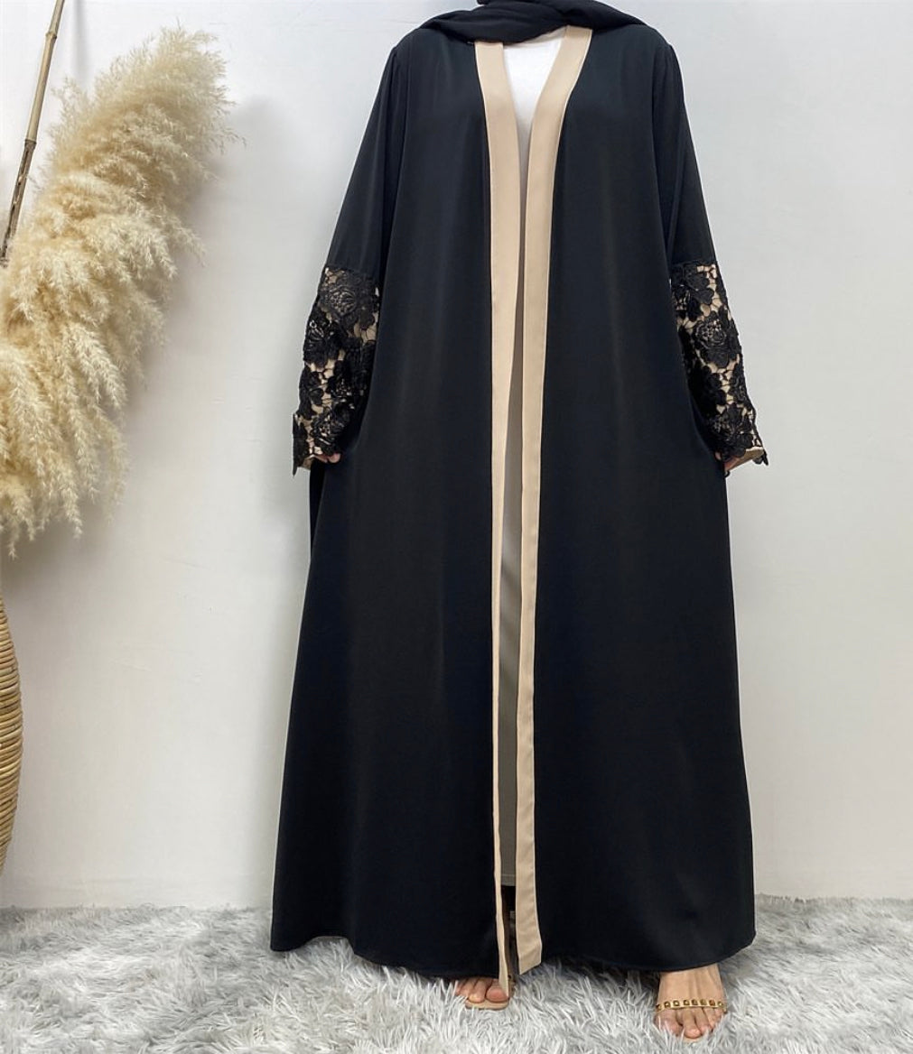 Lace Open Abaya