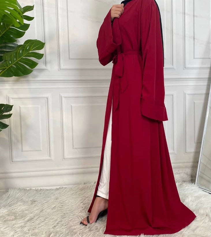 Plain Classic Nida Open Abaya